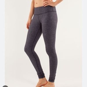 Lulu Lemon High Rise Wunder Under Herringbone Leggings